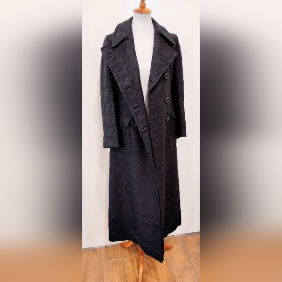 VINTAGE DOUBLE BREASTED MAXI GREAT COAT - Picture 12 of 12